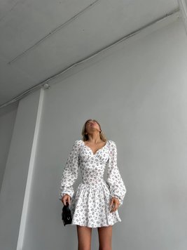 Жіночий комбінезон із шортами-спідницею колір білий 454059 454059 фото