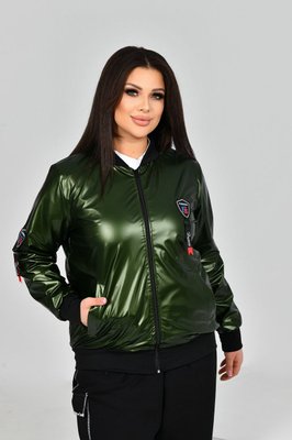 Женская куртка цвет зеленый р.52/54 453462 453462 фото