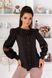 Женская блуза с рукавами с кружевом размер черного цвета р.48/50 374546 380939 фото