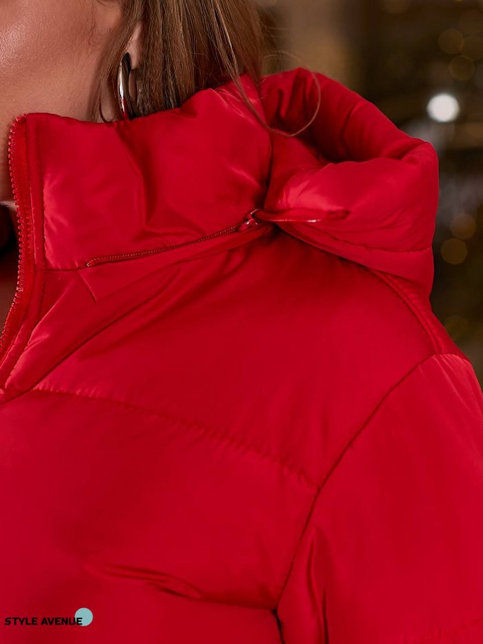 Женская весенняя куртка Канада красного цвета р.48/50 406435 406442 фото