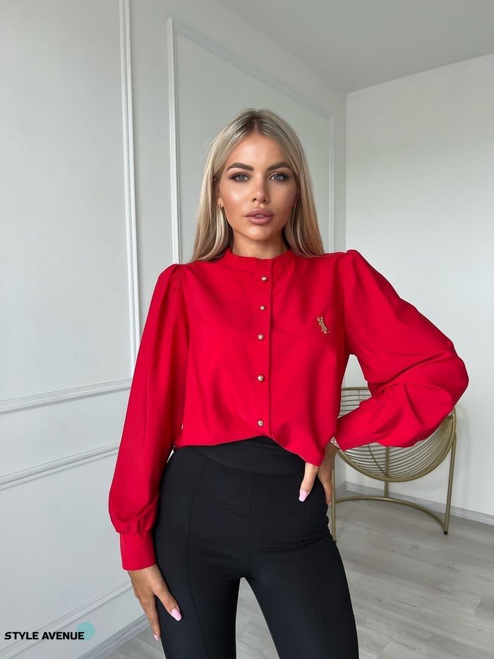 Женская блуза софт цвет красный р.42/44 454227 454227 фото