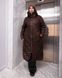 Женское стеганное теплое пальто цвет шоколад р.50/52 448456 448456 фото 3