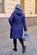 Женское теплое пальто из плащевки цвета индиго, рисунок ромб р.56/58 384552 384552 фото 3