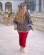 Женская блуза рюши софт с кружевной отделкой и леопардовым принтом р.58/60 380919 380923 фото 6