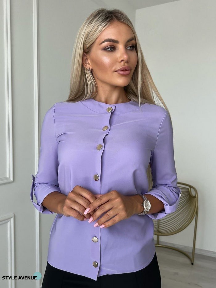Женская блуза софт цвет сиреневый р.48/50 454161 454161 фото