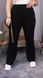 Женские брюки трикотаж-рубчик цвет черный р.50/52 454251 454251 фото