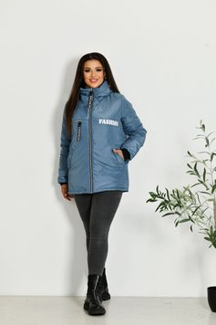 Жіноча коротка куртка колір джинс 449635 449635 фото