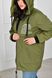 Женская куртка с капюшоном цвет хаки р.48/50 453833 453833 фото 3