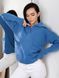 Женский свитер с двумя карманами голубого цвета 396898 396898 фото