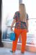 Женский костюм двойка с блузкой цвет апельсин р.50/52 455714 455714 фото 1