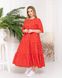 Жіноча довга сукня в горошок червоного кольору 381215 381215 фото 4