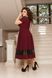 Женское нарядное платье с кружевами цвет марсала р.48/50 374382 381919 фото 2