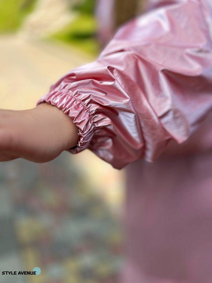 Женская ветровка с капюшоном цвет розовый р.4XL 440301 440301 фото