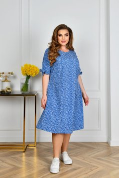 Жіноча сукня вільного крою колір блакитний 455449 455449 фото