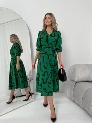 Женское платье из шелкового софта цвет зеленый р.46/48 454133 454133 фото