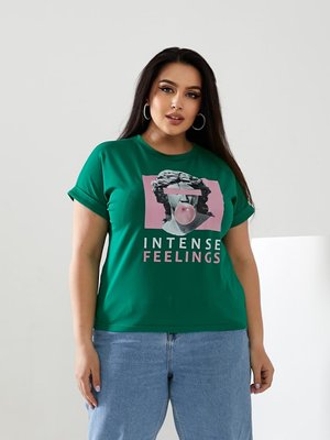 Женская футболка INTENSE цвет зеленый р.48/50 433180 433180 фото