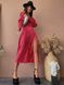 Женское весеннее платье из шелка красного цвета р.46 406538 406538 фото 8