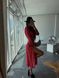Женское весеннее платье из шелка красного цвета р.46 406538 406538 фото 3