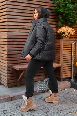 Женский спортивный костюм с курткой черного цвета р.52/54 355165 355165 фото