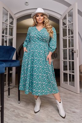 Женское свободное платье из софта цвет мята р.58/60 450100 450100 фото