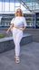 Женские льняные брюки цвет белый р.48/50 455572 455572 фото