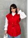 Женский костюм двойка жилетка и блуза цвет красный р.48/50 454104 454104 фото 1