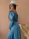 Женское весеннее платье из шелка синего цвета р.42 406462 406462 фото 16