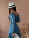 Женское весеннее платье из шелка синего цвета р.42 406462 406462 фото 21