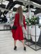 Женское платье из вельвета с поясом цвет красный р.42/44 450327 450327 фото 2