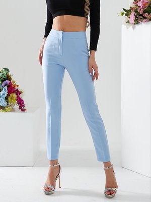 Женские брюки голубого цвета р.3XL 396735 396713 фото