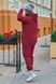 Женский теплый спортивный костюм цвет вишневый р.48/50 444316 444316 фото 1