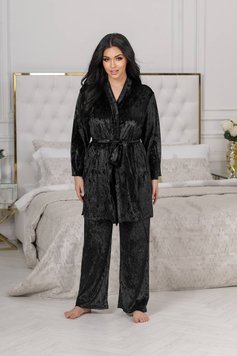 Жіноча піжама-трійка колір чорний 447461 447461 фото