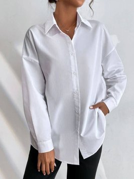 Жіноча сорочка із софту колір білий 451187 451187 фото