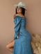 Женское весеннее платье из шелка синего цвета р.44 406534 406534 фото 20