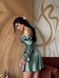 Женское платье мини из сатина цвет оливковый р.42 459580 459580 фото 6