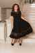 Женское нарядное платье с кружевами черного цвета р.48/50 374380 381919 фото