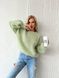 Женский шерстяной свитер светло-зеленого цвета р.42/46 405997 405997 фото