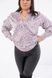 Женская рубашка из шелка армани цвет лаванда принт камушек р.44/48 446630 446630 фото