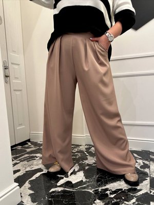 Женские брюки палаццо цвет капучино р.60/62 442232 442232 фото
