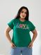 Женская футболка LOVE цвет зеленый р.42/46 432433 432433 фото 1