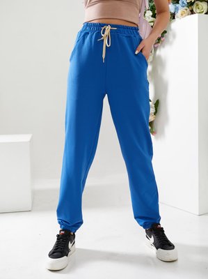 Женские спортивные брюки двухнитка синего цвета р.44 406305 406305 фото