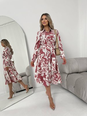 Жіноча сукня із шовкового софту колір пудра р.42/44 454116 454116 фото