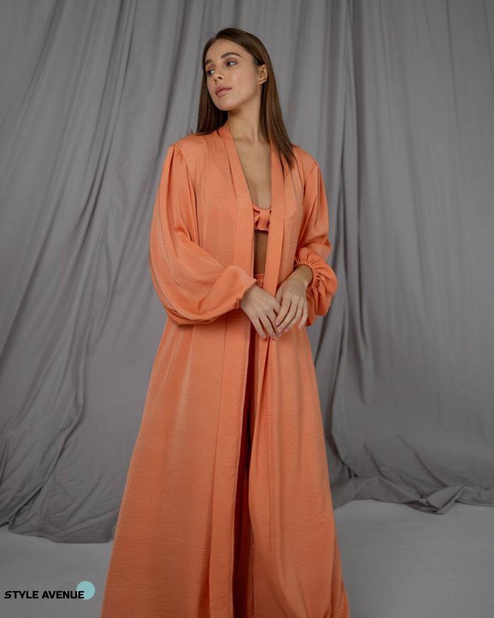 Женский пижамный костюм тройка цвет оранжевый р.L/XL 448620 448620 фото