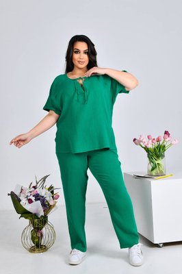 Жіночий костюм-двійка колір зелений р.50/52 434436 434436 фото