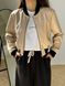 Женская куртка бомбер из эко кожи цвет бежевый р.46/48 454402 454402 фото 5