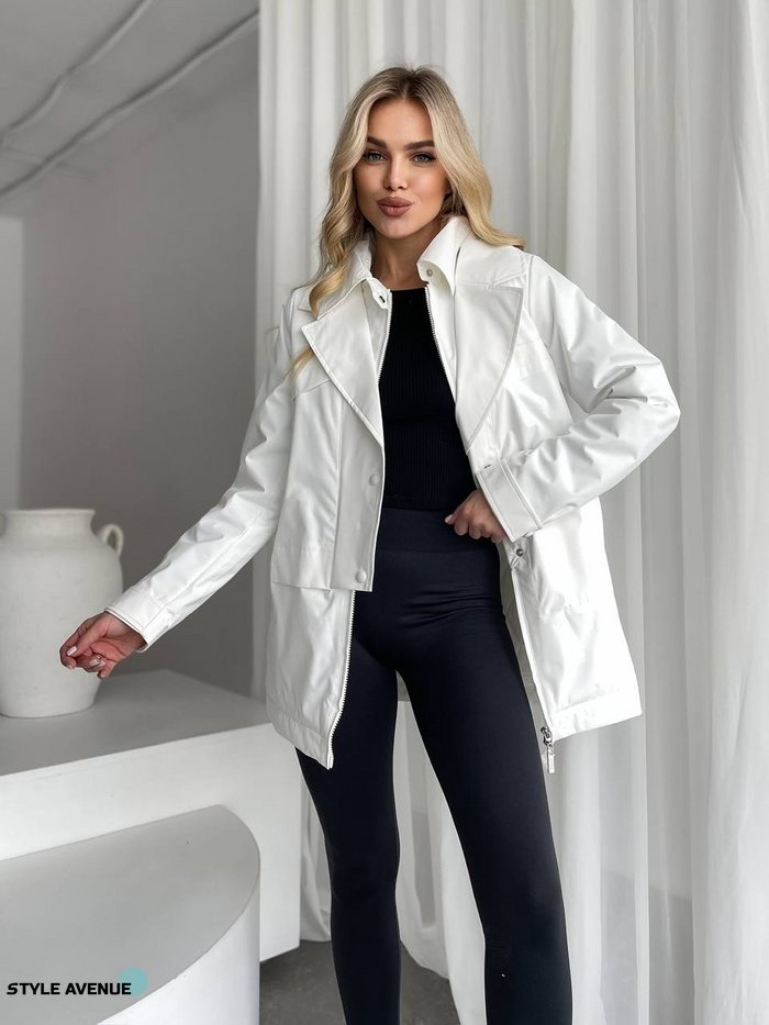 Женская теплая куртка цвет белый р.XL 450315 450315 фото