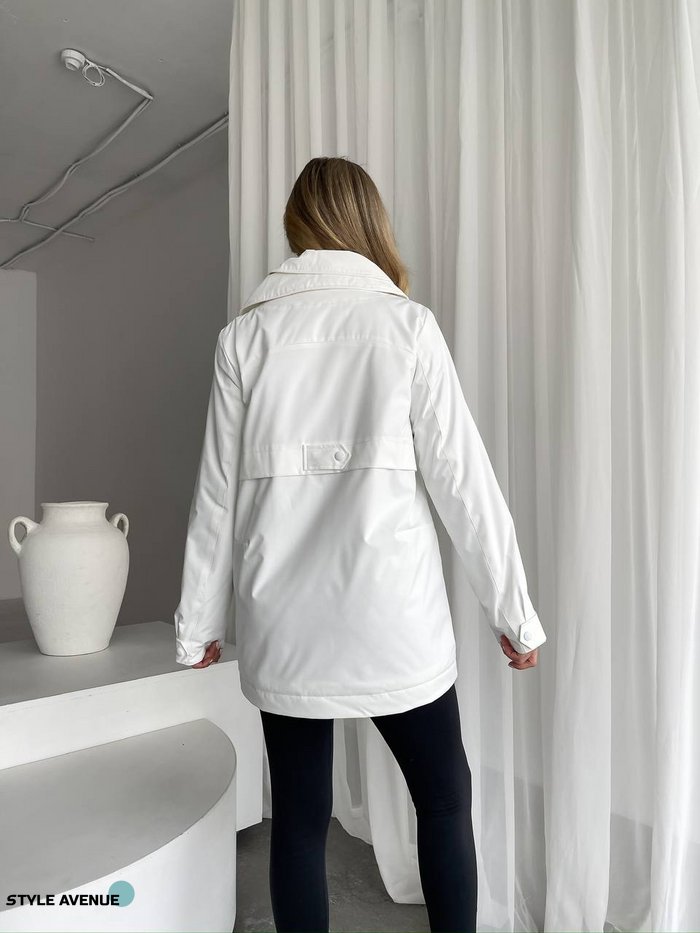 Женская теплая куртка цвет белый р.XL 450315 450315 фото