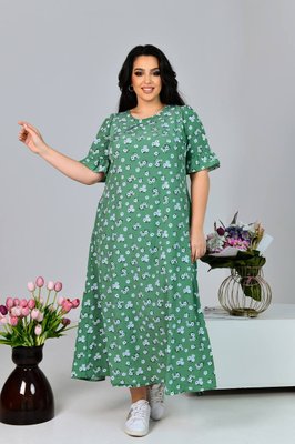 Женское платье миди цвет оливка р.50/52 433023 433023 фото