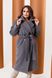 Женское пальто из кашемира на подкладке с поясом серого цвета р.52/54 376163 376163 фото 2