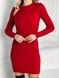 Женское платье мини мелкой вязки с оригиналным узором красное р.42/46 386744 386744 фото 3